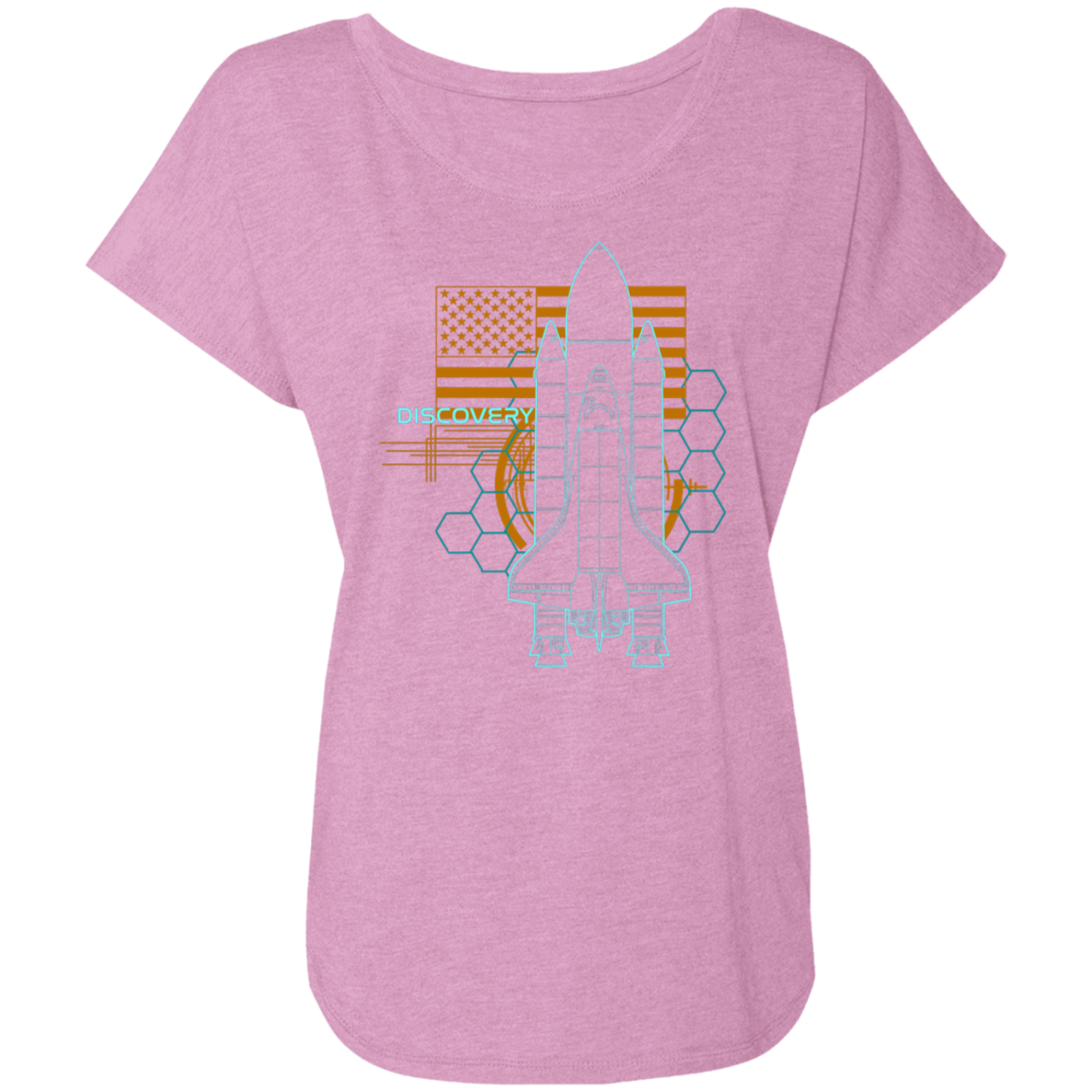American Space Shuttle Discovery Women's Dolman Sleeve
