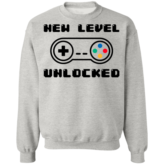 New Level Unlocked Gaming Crewneck Sweatshirt
