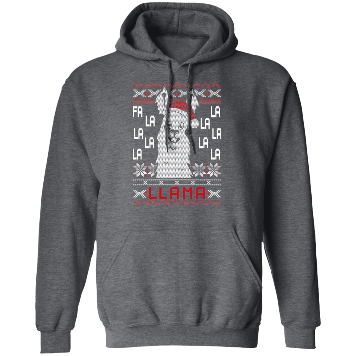 Fa La La LLama Ugly Christmas Party Pullover Hoodie