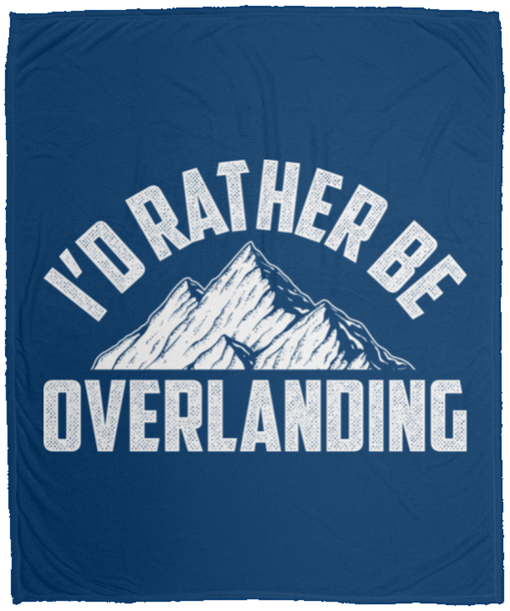 I'd Rather Be Overlanding Off-Road 4x4 Fleece Blanket - 50x60