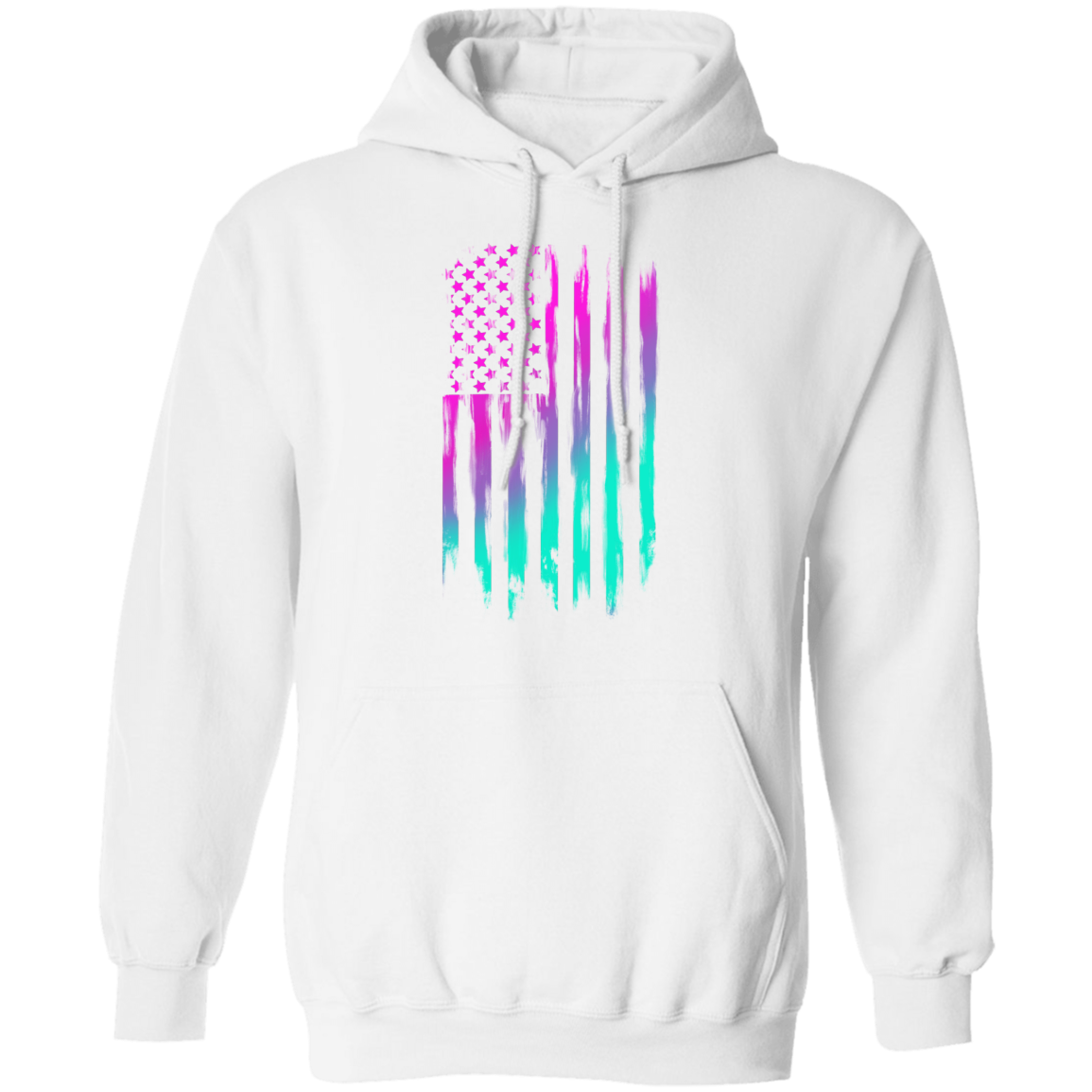 American Flag 80's RetroPullover Hoodie