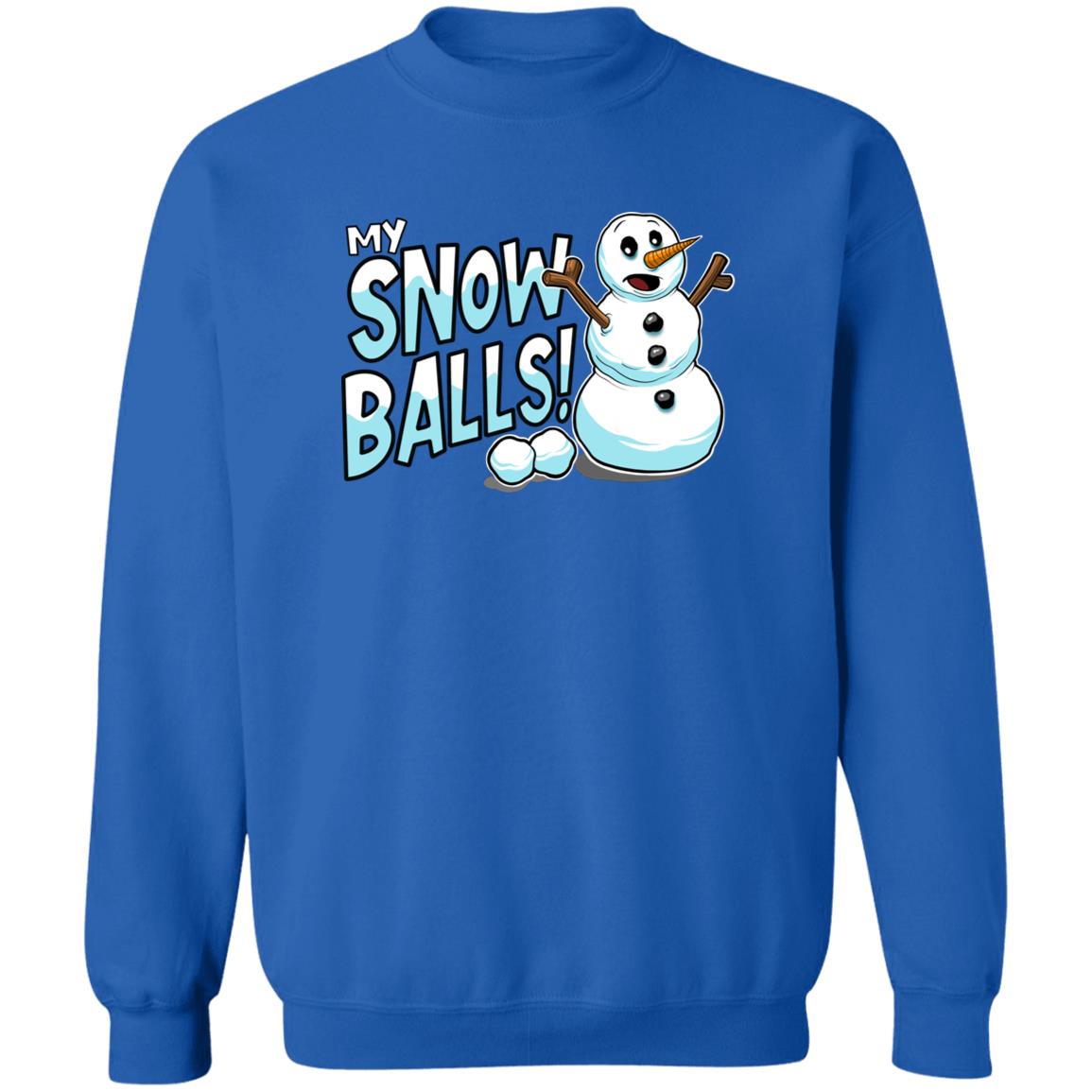 My Snow Balls Funny Snowman Christmas Crewneck Sweatshirt