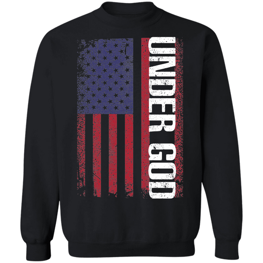 Under God American Flag USA Crewneck Sweatshirt