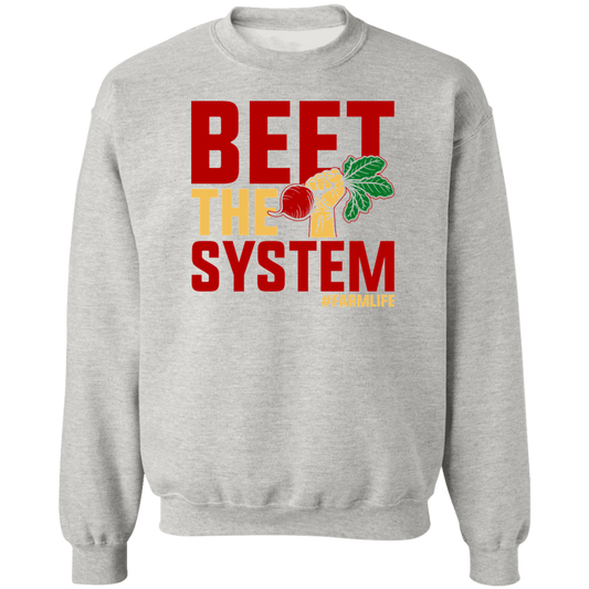 Beet The System Funny Farming Crewneck Sweatshirt