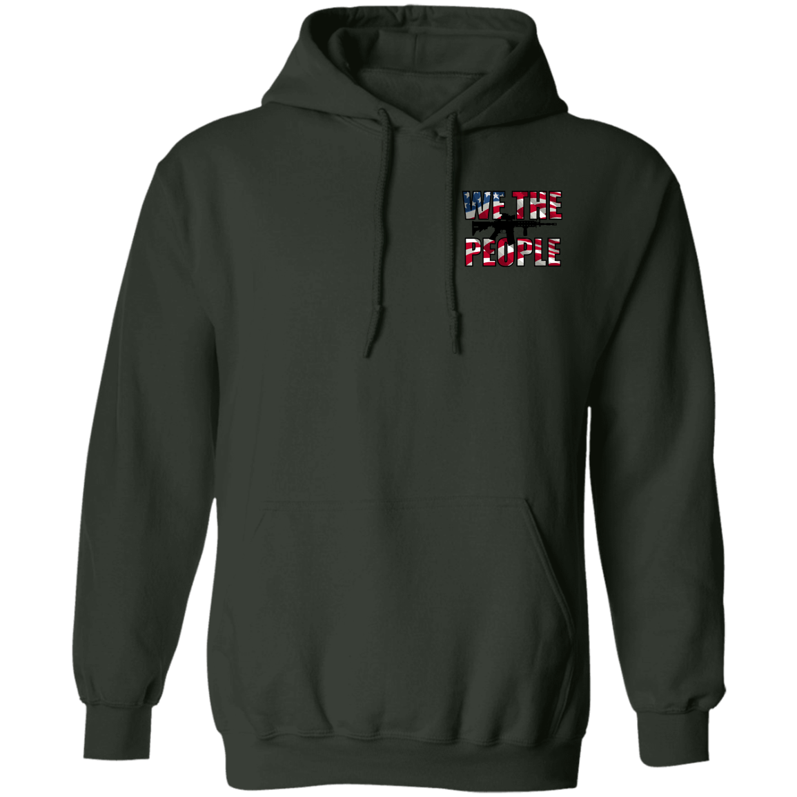 We the People American Bald Eagle 1776 Double Sided Pullover Hoodie