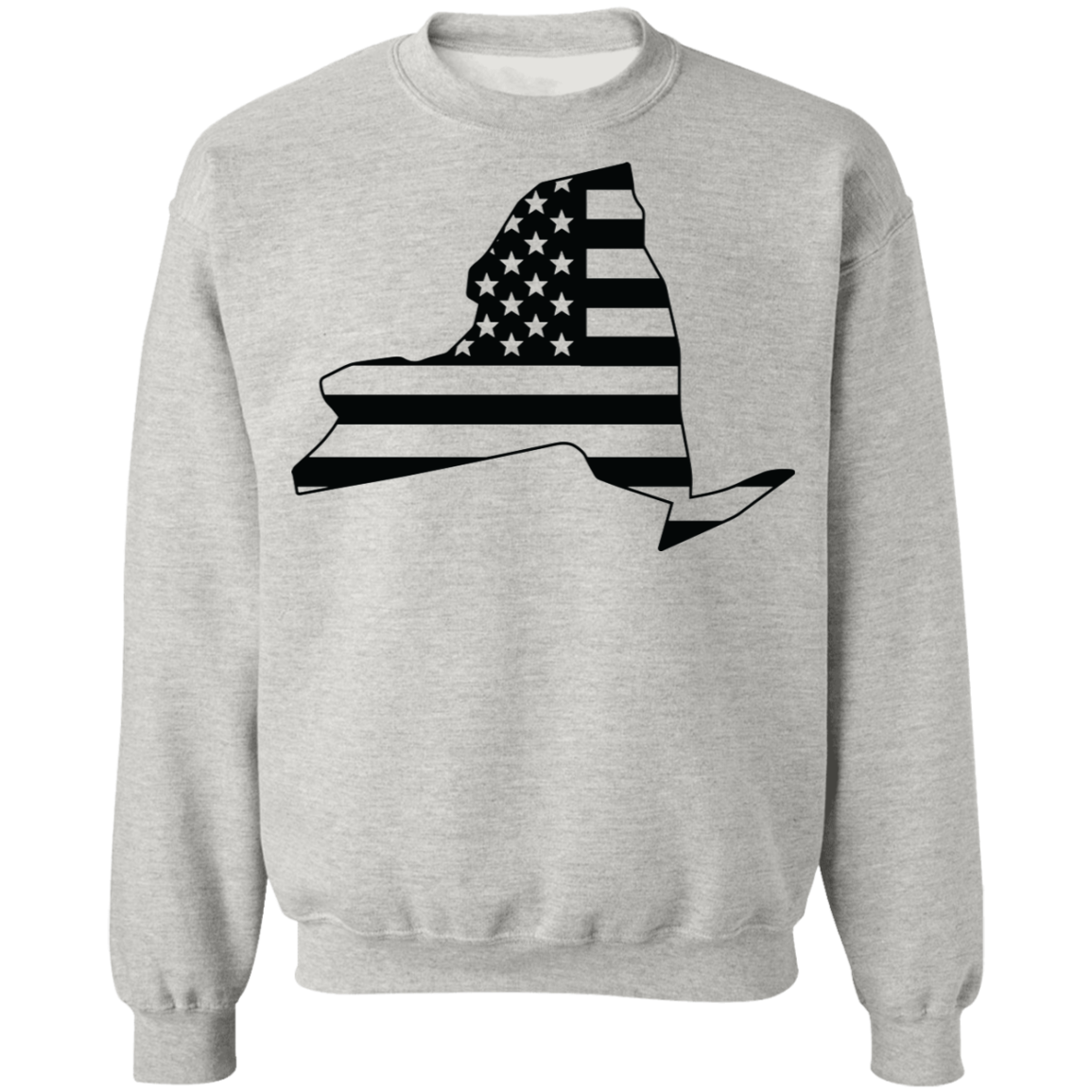 New York NY State American Flag USA Crewneck  Sweatshirt