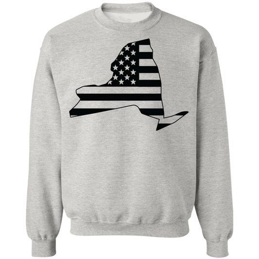 New York NY State American Flag USA Crewneck  Sweatshirt