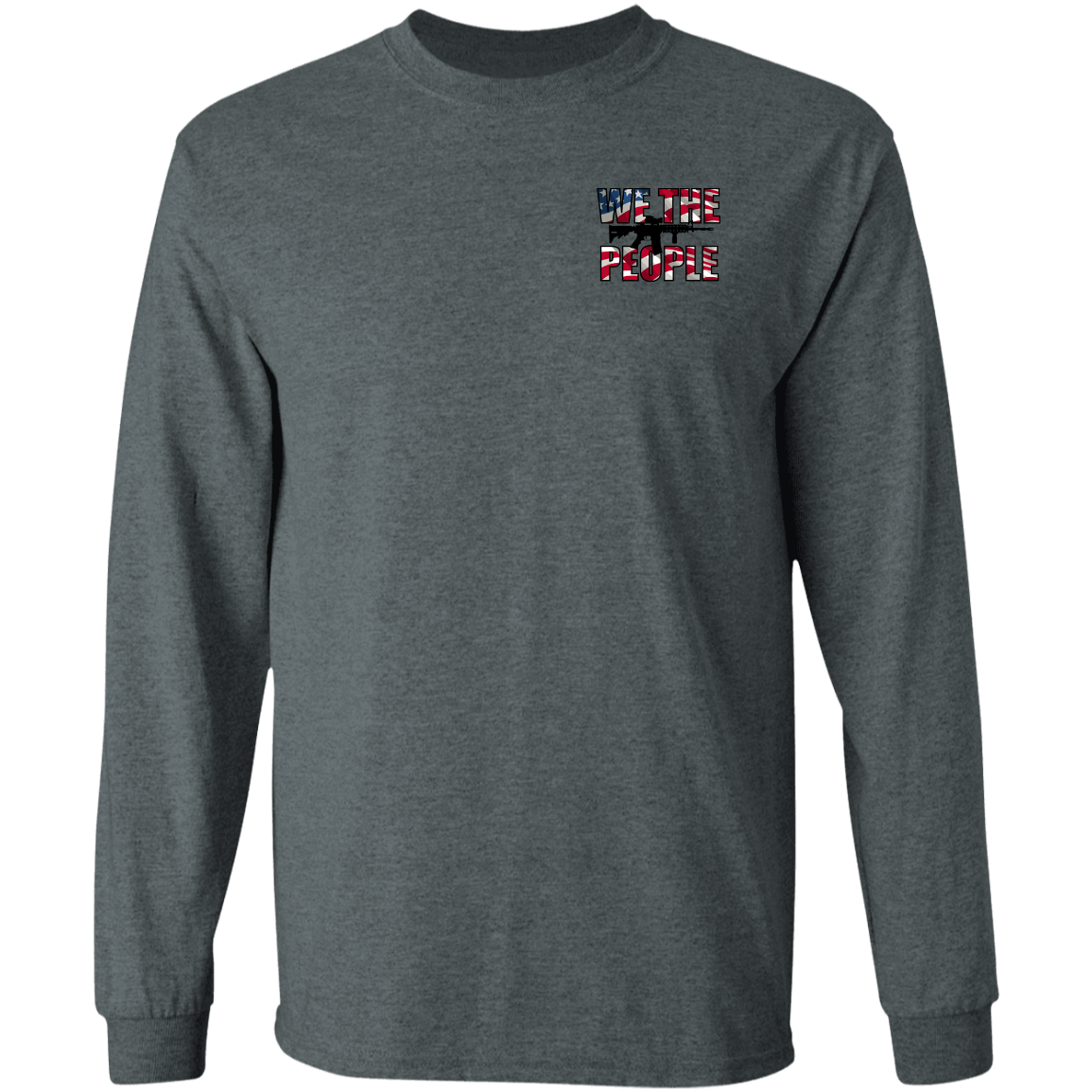 We the People American Bald Eagle 1776 Double Sided Long Sleeve T-Shirt