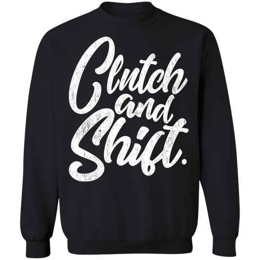 Clutch and Shift Manual Stick Shift Racing Crewneck Sweatshirt