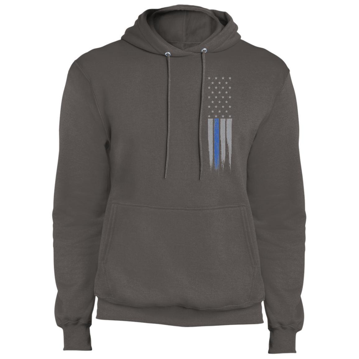 Police Officer Thin Blue Line American Flag Pullover Hoodie