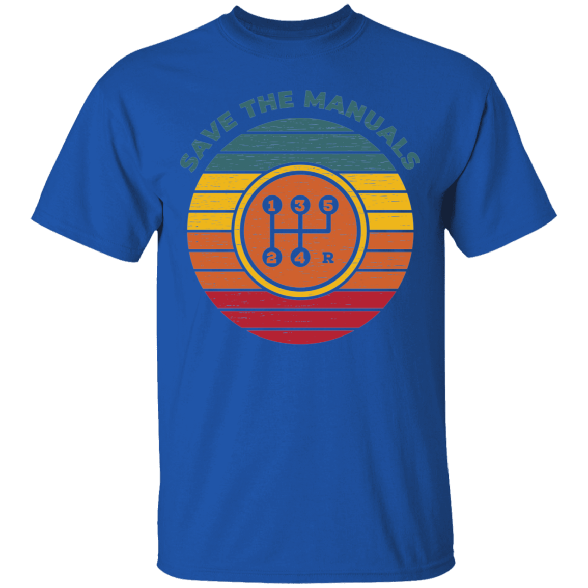 Save the Manuals Stick Shift 5 Speed T-Shirt