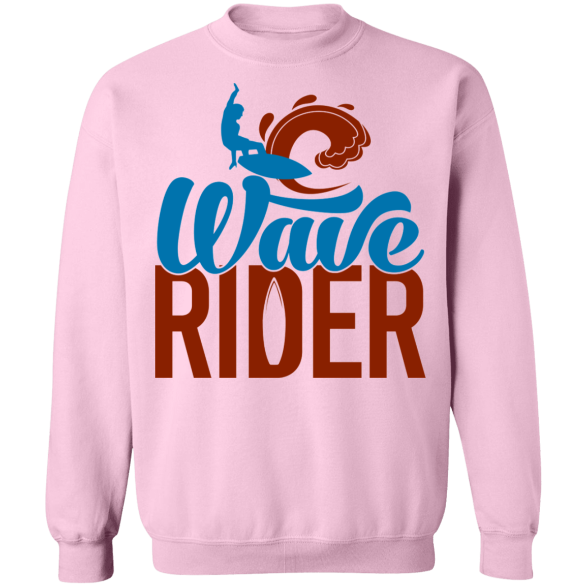 Wave Rider Surfer Surfing Beach Crewneck Sweatshirt