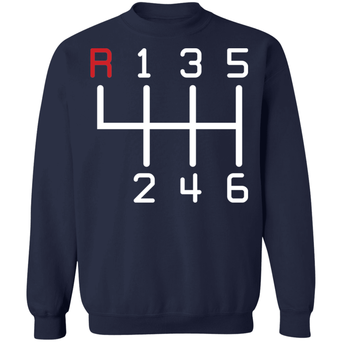 6-Speed Manual Stick Shift Crewneck Sweatshirt