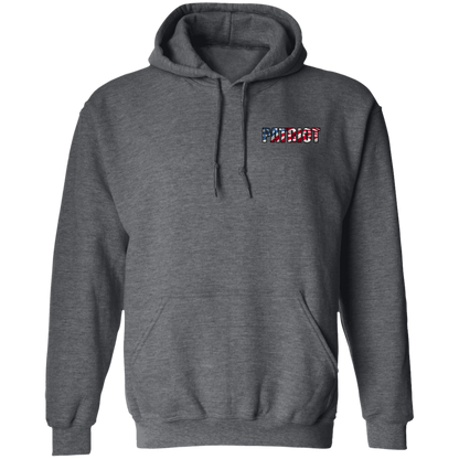 Patriot American Bald Eagle Double Sided Pullover Hoodie