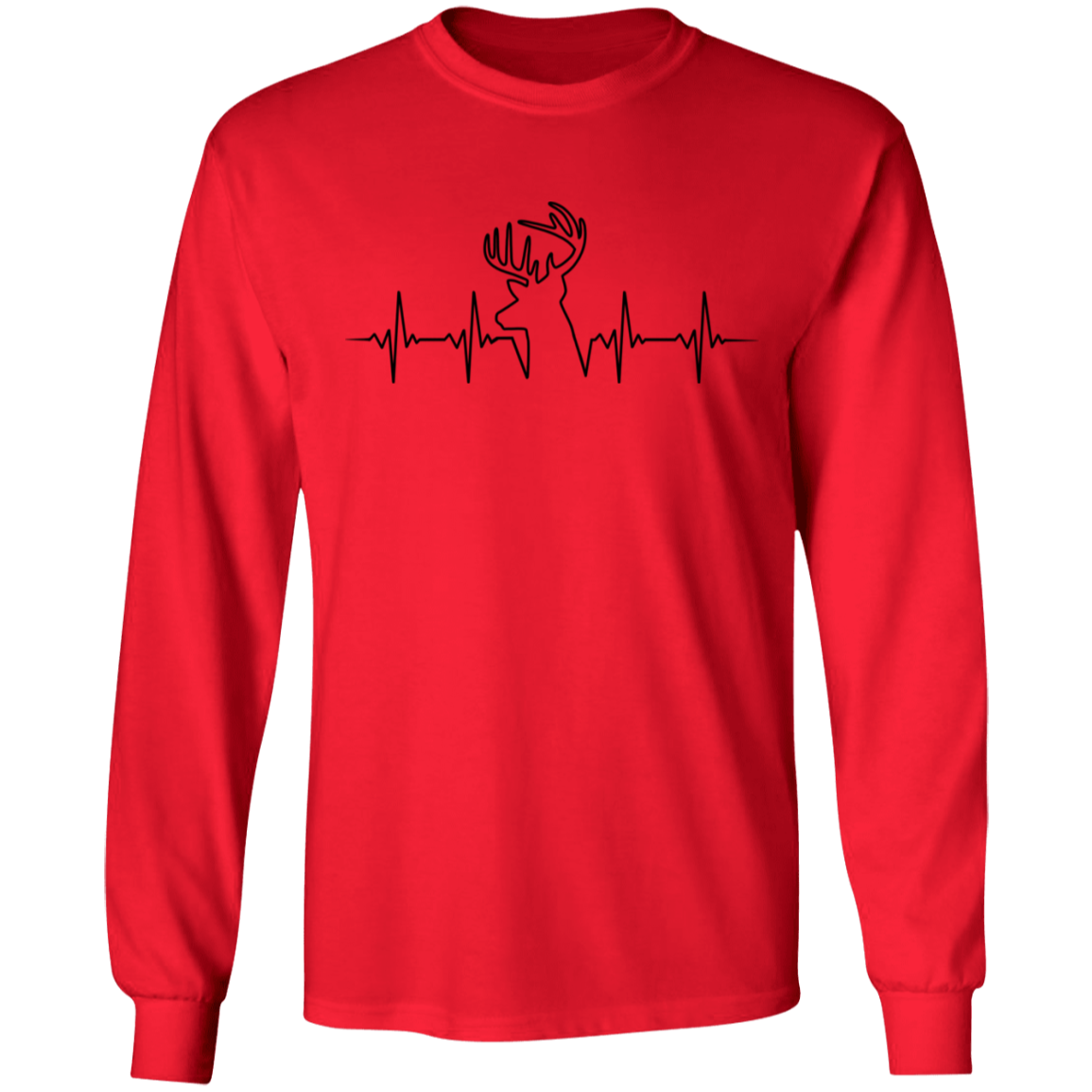 Hunter Heartbeat Deer Long Sleeve T-Shirt