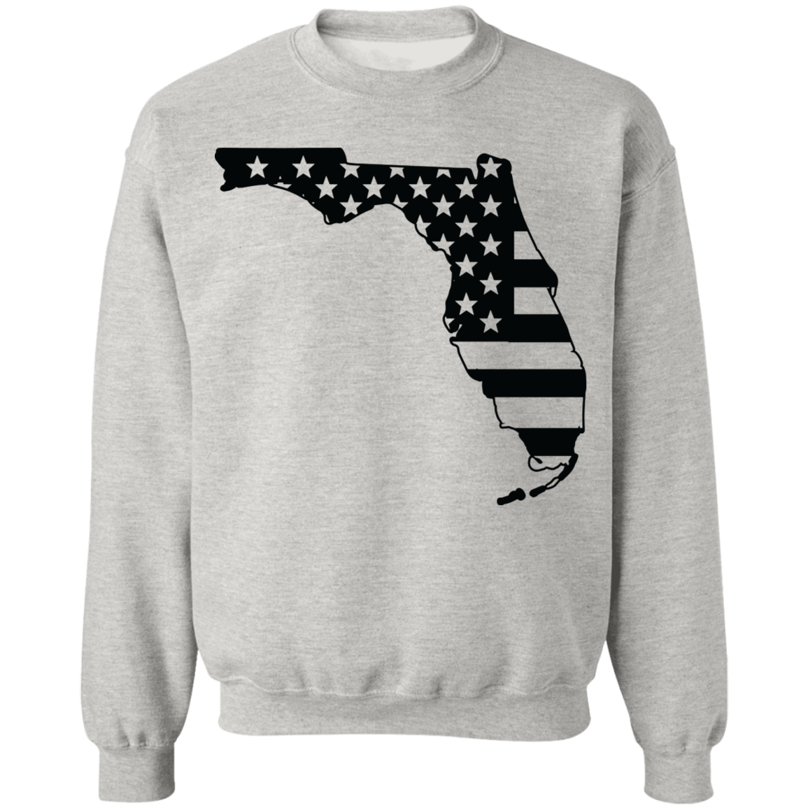 Florida State American Flag USA Crewneck  Sweatshirt