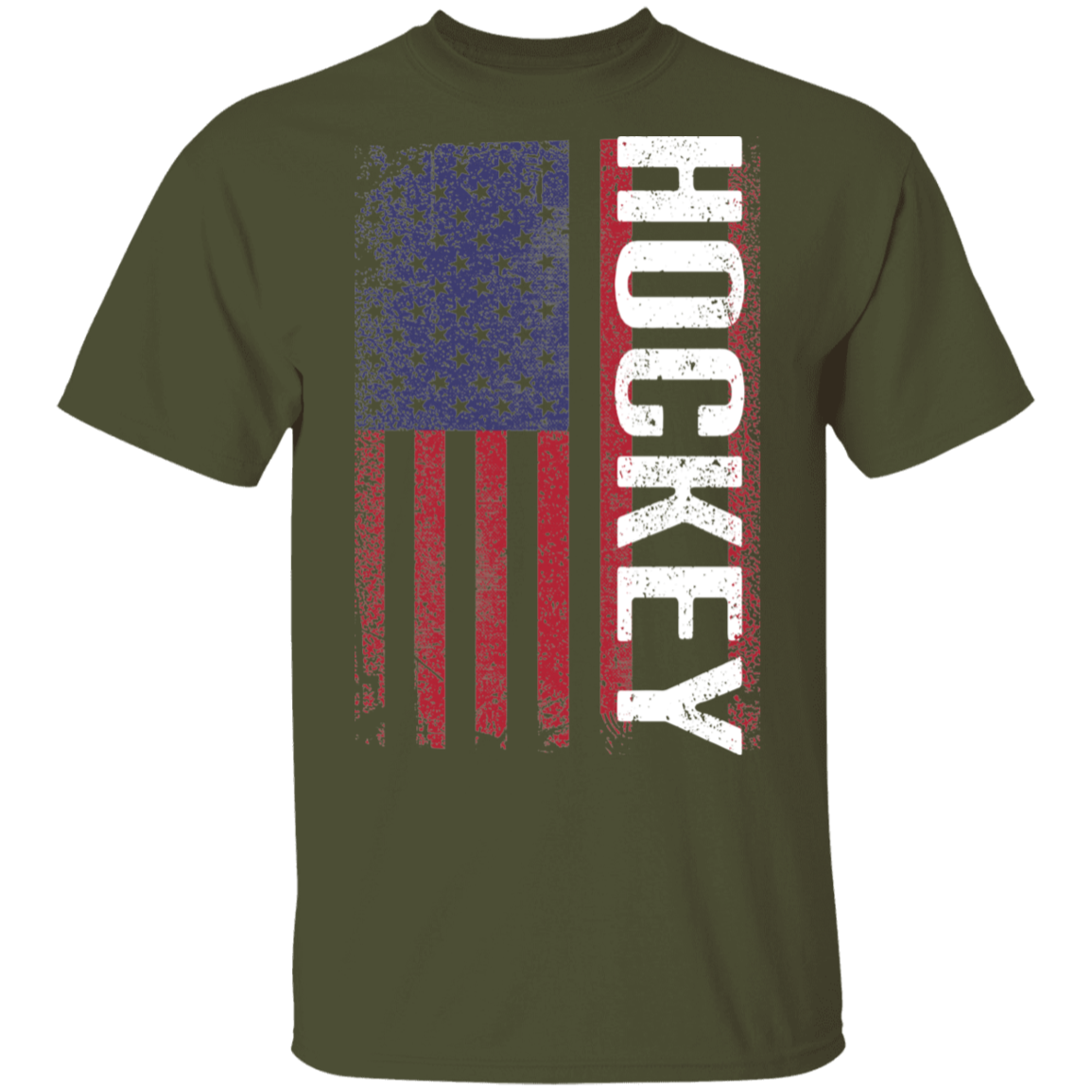 Hockey American Flag  T-Shirt