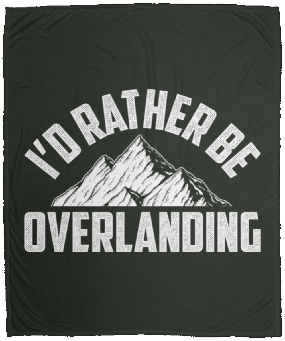 I'd Rather Be Overlanding Off-Road 4x4 Fleece Blanket - 50x60