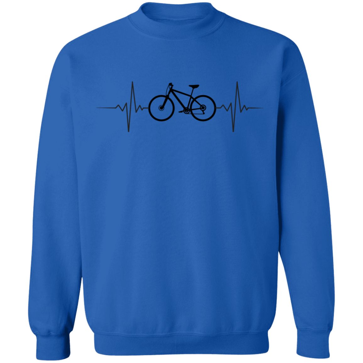 Mountain Biking Biker Heartbeat Crewneck Sweatshirt