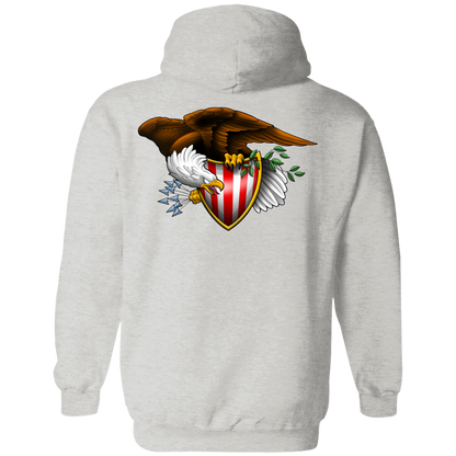 Patriot American Bald Eagle Double Sided Pullover Hoodie