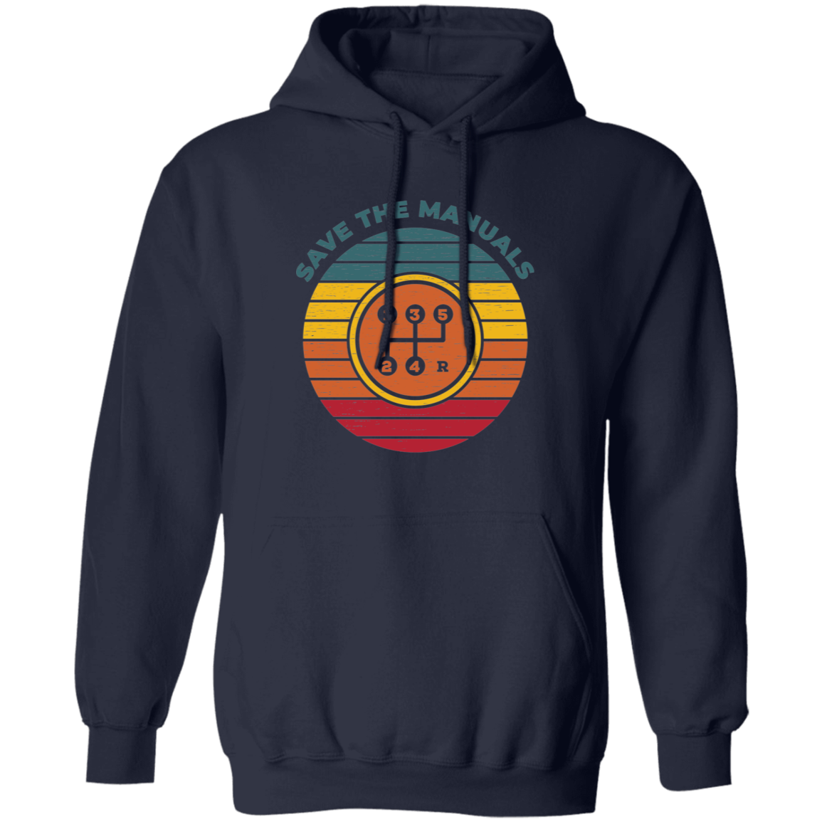 Save the Manuals Stick Shift 5 Speed Pullover Hoodie