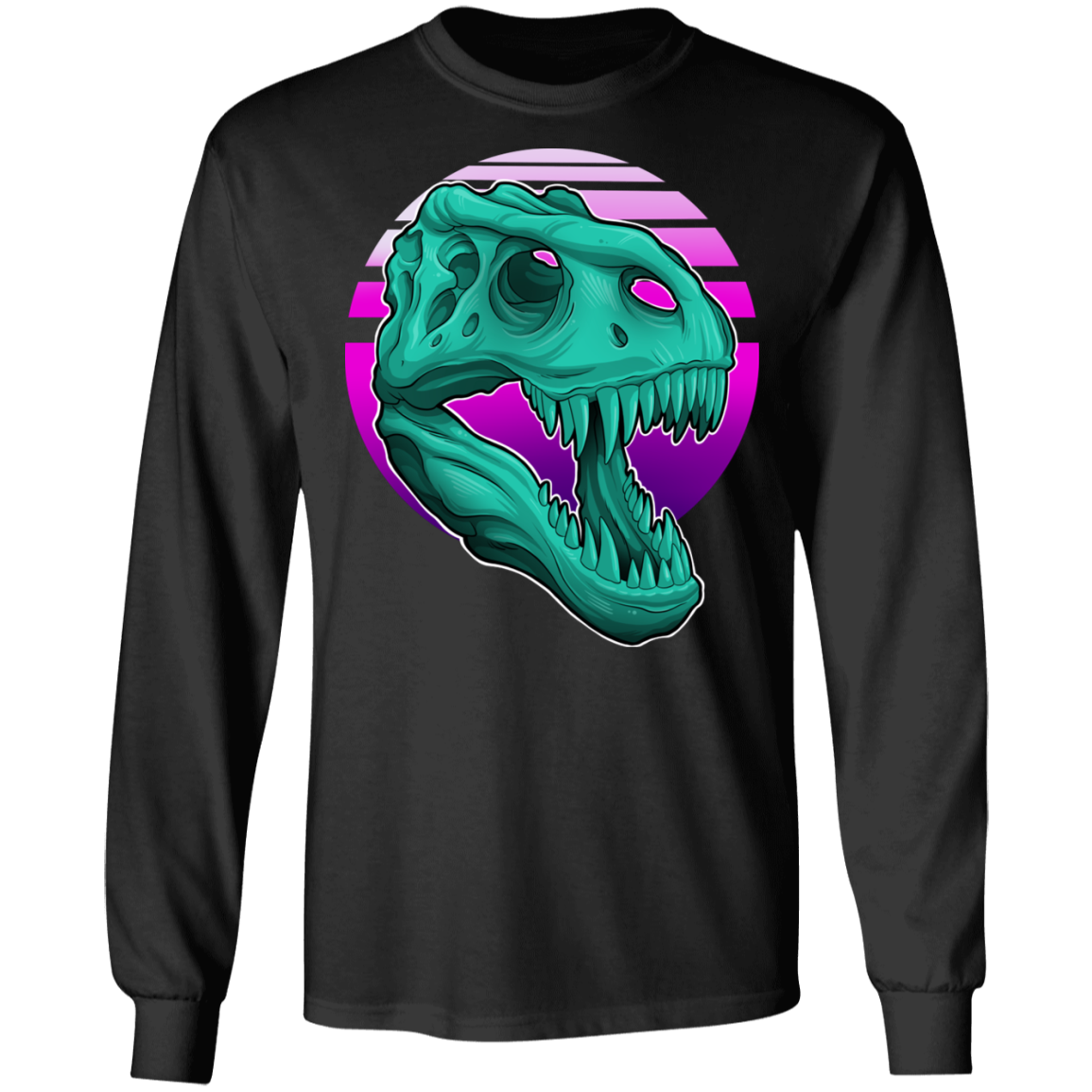 T-Rex Retro 80's Long Sleeve T-Shirt