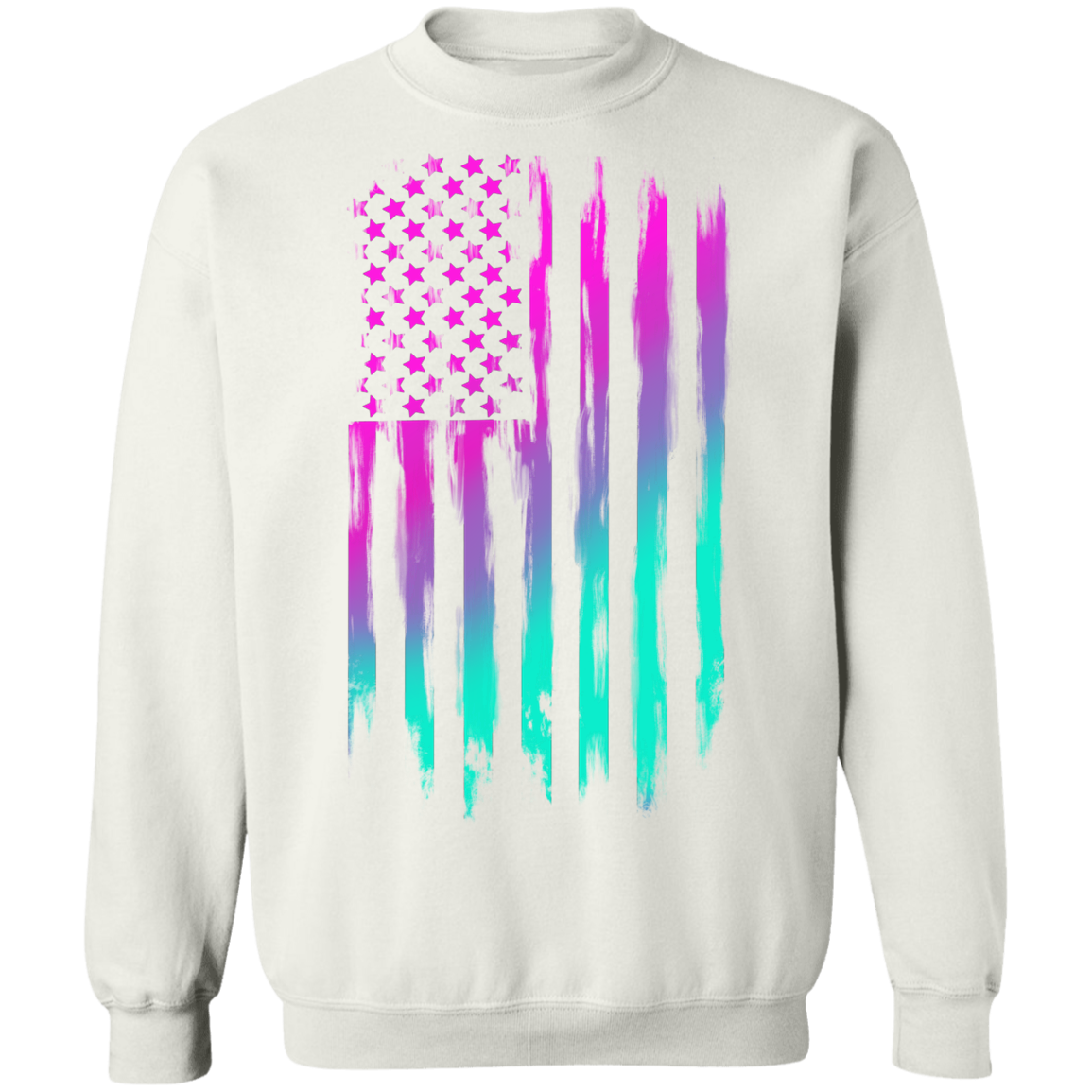 American Flag 80's Retro Crewneck Sweatshirt