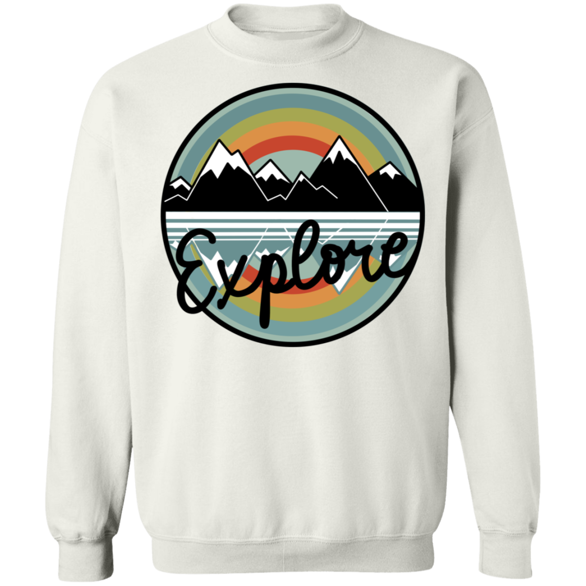 Explore Mountains Hiking Camping Crewneck Sweatshirt