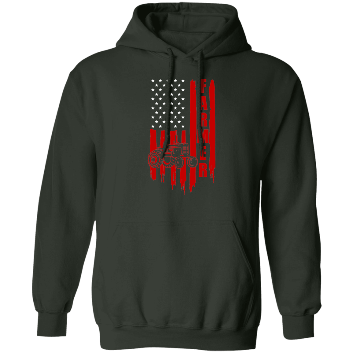 Farmer American Flag Tractor Hoodie