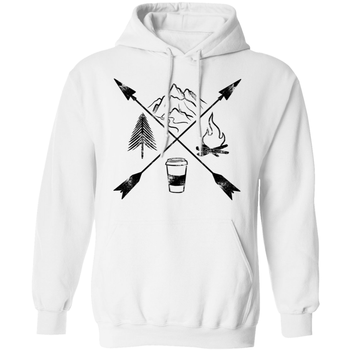 Hiking Camping Outdoor Coffee Women's Pullover Hoodie
