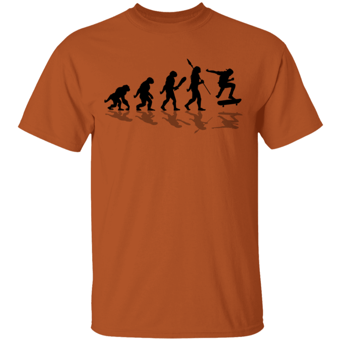 The Evolution of Man Skateboarding Skateboard T-Shirt