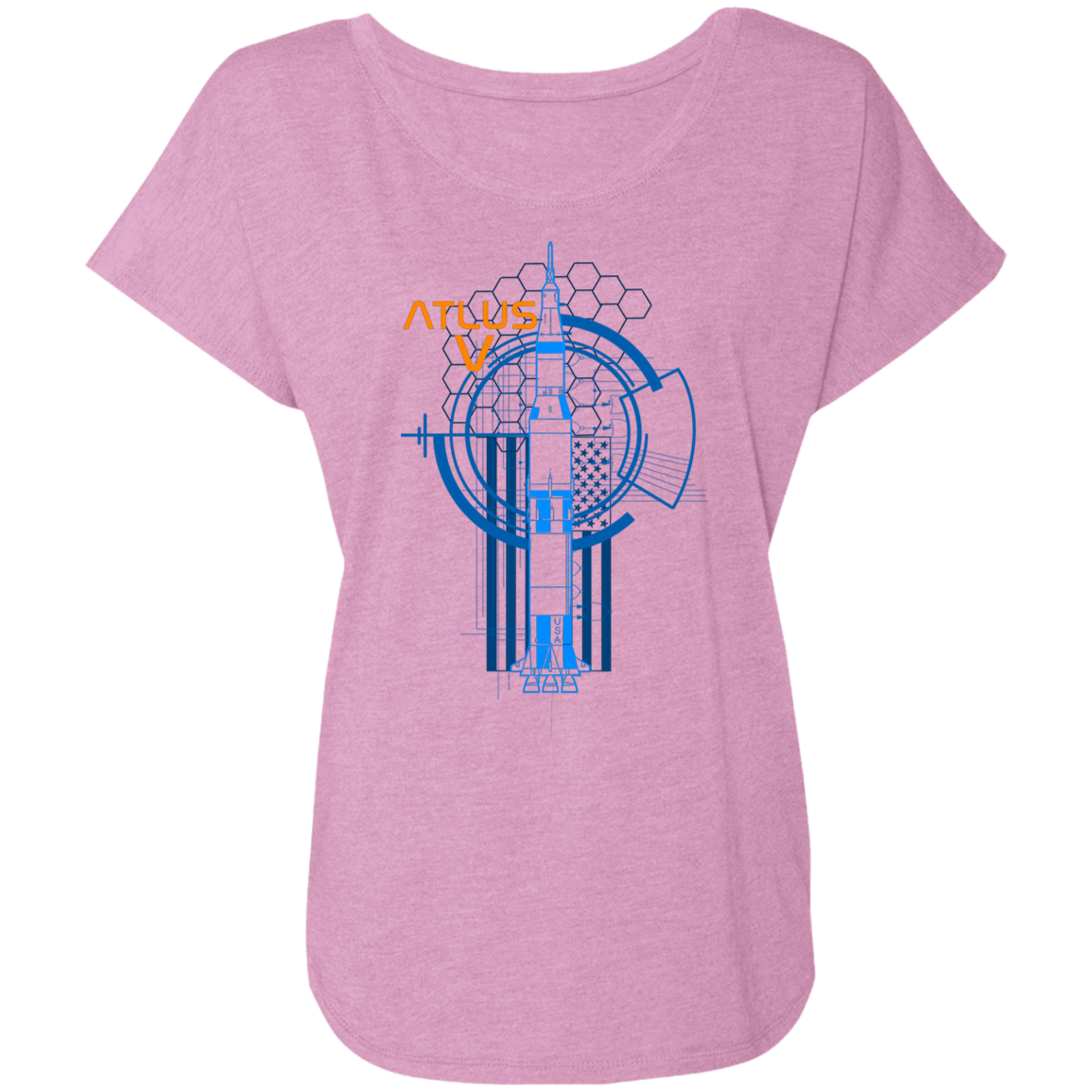 Atlas V Space Rocket Women's Dolman Sleeve