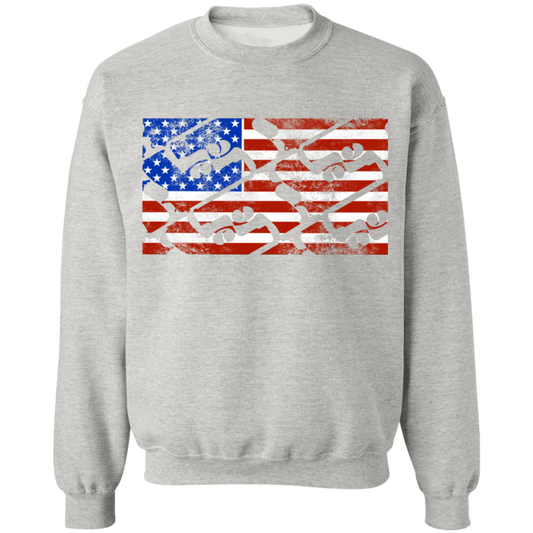 Handgun Pistol Firearm American Flag Crewneck Sweatshirt