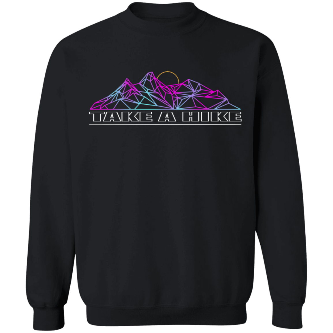 Take a Hike Abstract Camping Nature Crewneck Sweatshirt