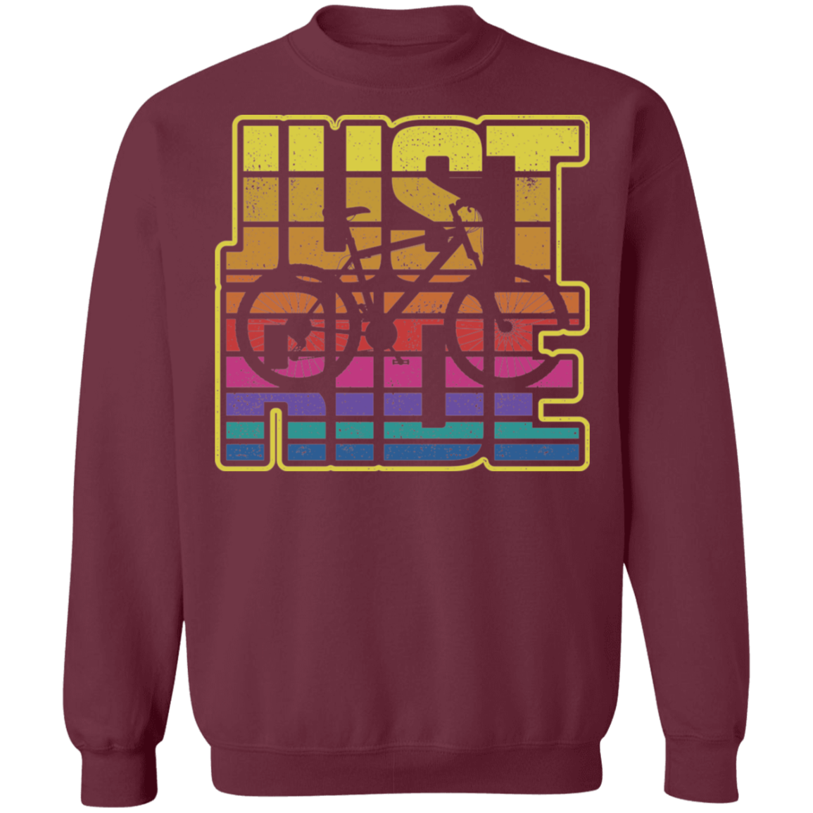 Just Ride Biking Mountain Bike Crewneck Sweatshirt