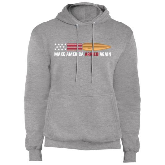 .308 Make American Armed Again Bullet American Flag USA Pullover Hoodie