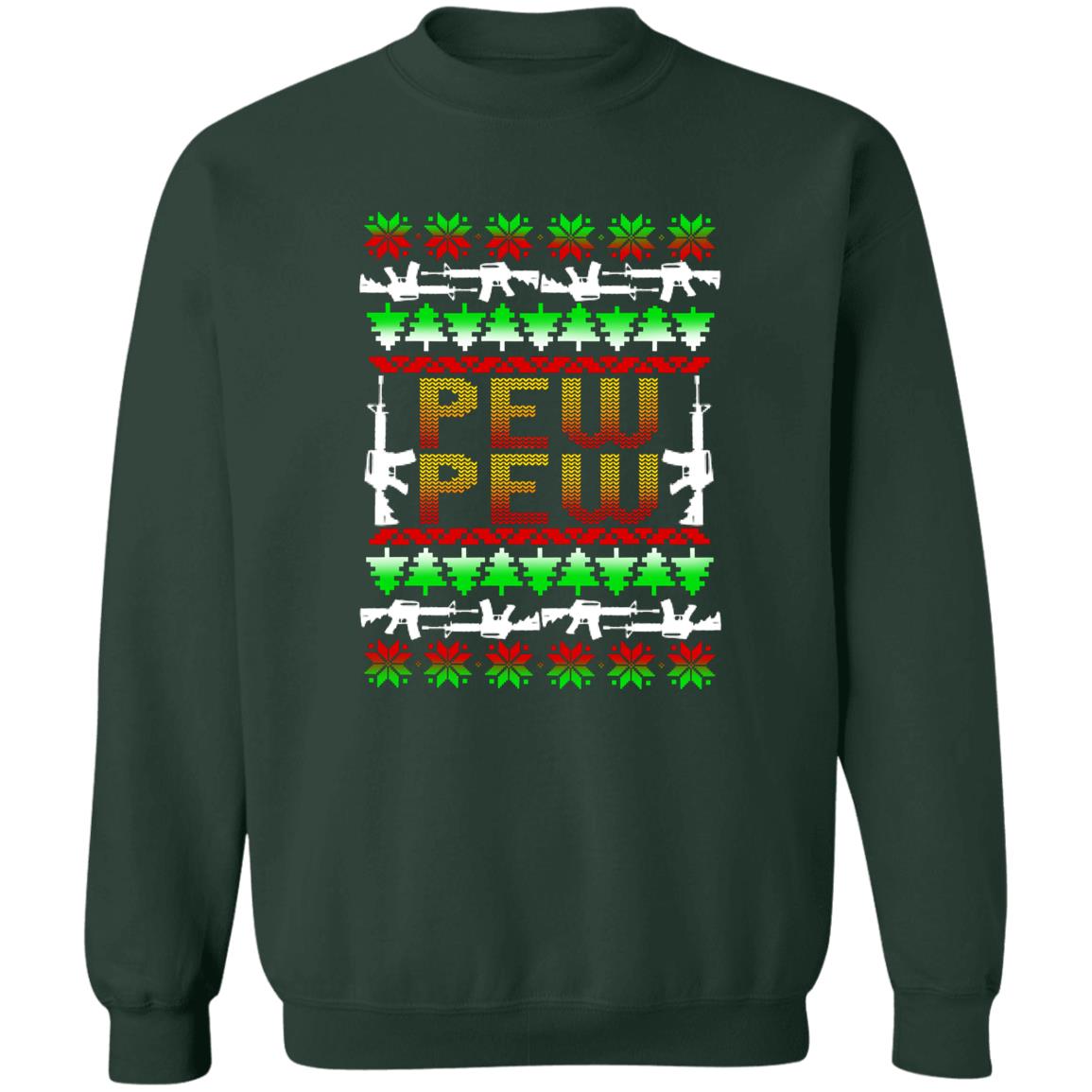Pew Pew Gun Christmas Crewneck Sweatshirt