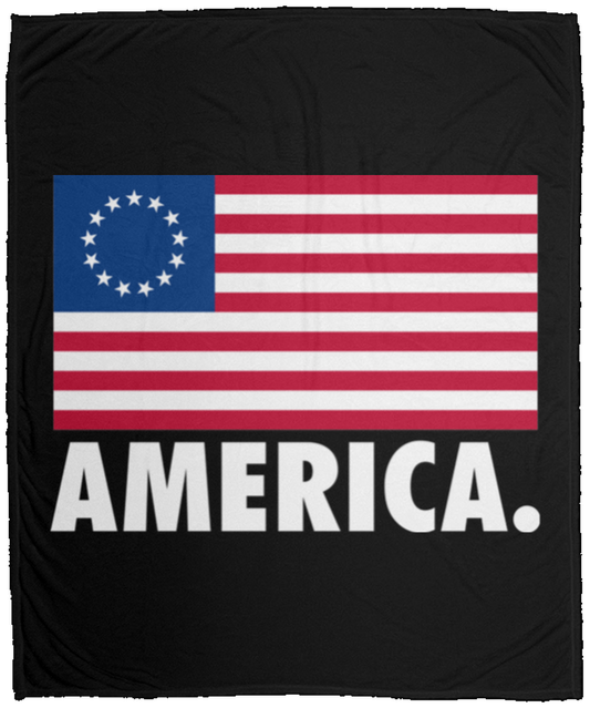 Betsy Ross American Flag Fleece Blanket - 50x60