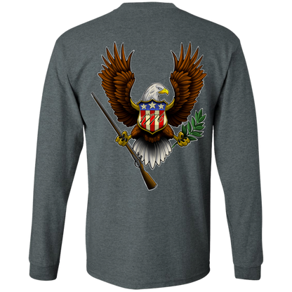 We the People American Bald Eagle 1776 Double Sided Long Sleeve T-Shirt