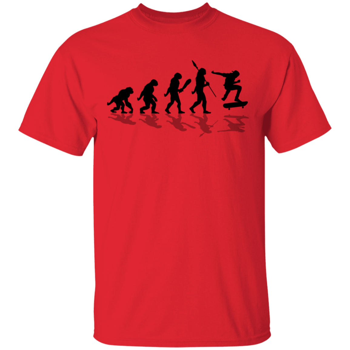 The Evolution of Man Skateboarding Skateboard T-Shirt