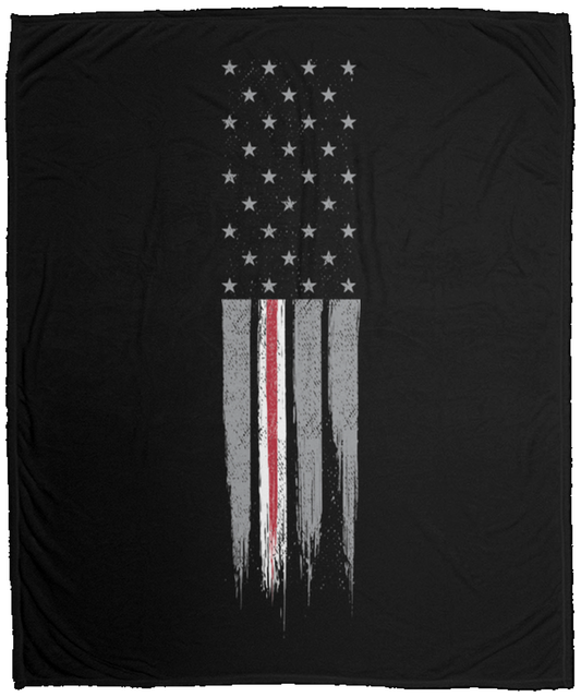 Nurse Medical Thin Line American Flag Fleece Blanket - 50x60
