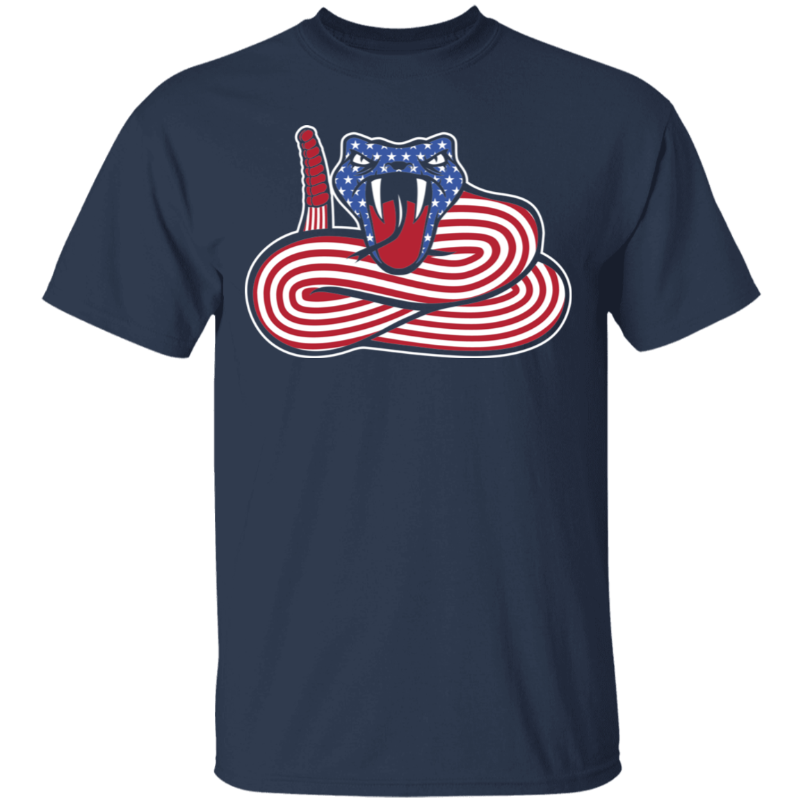 Rattlesnake American Flag USA T-Shirt