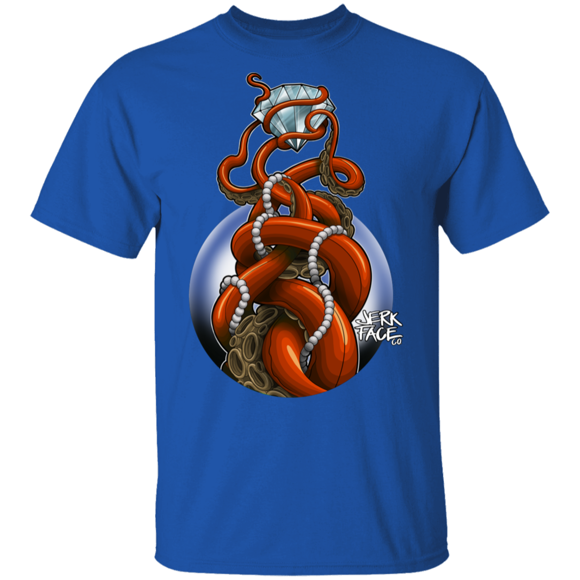 Octopus and Diamond Treasure Saltwater Shipwreck T-Shirt