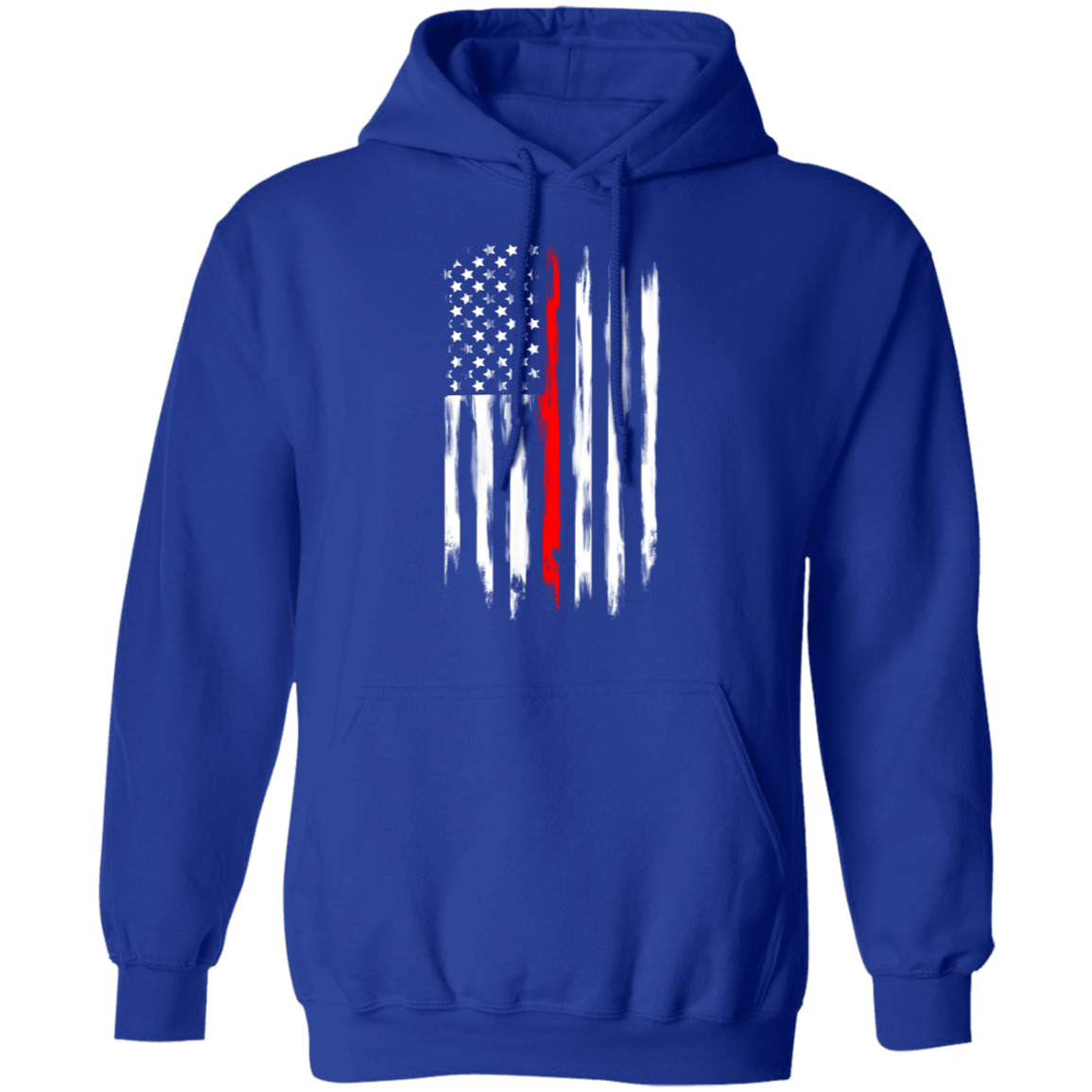 Firefighter Thin Red Line American Flag Pullover Hoodie