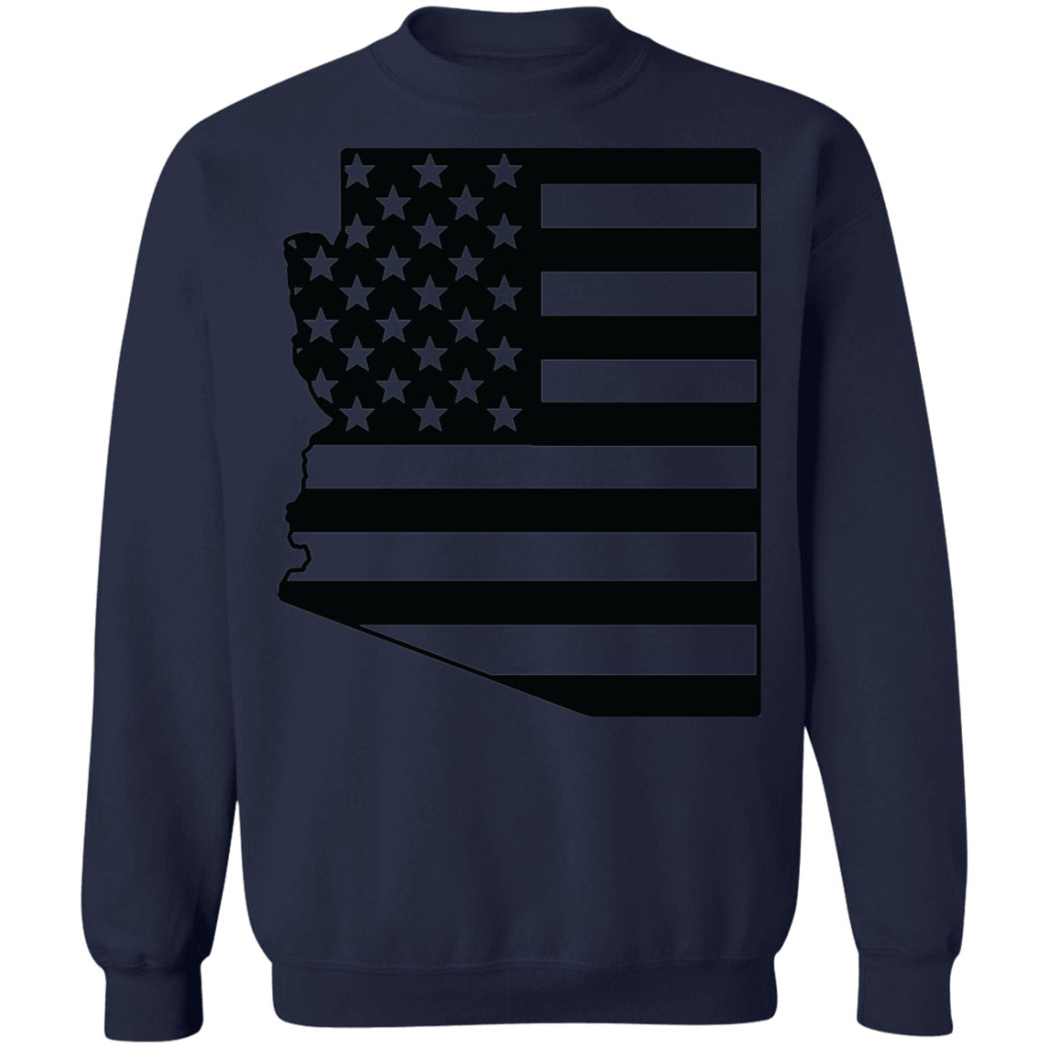 Arizona AZ State American Flag USA Crewneck  Sweatshirt