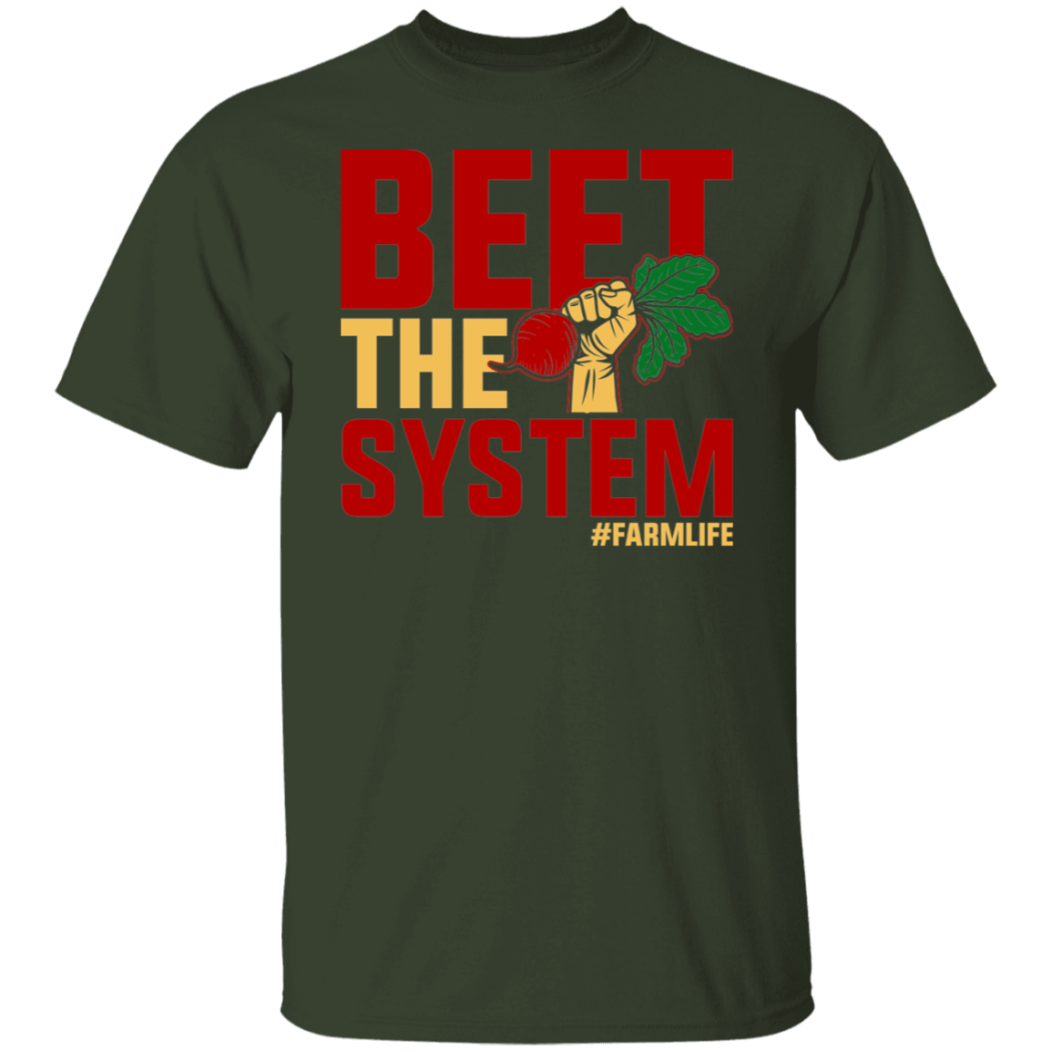 Beet The System Funny Farming T-Shirt