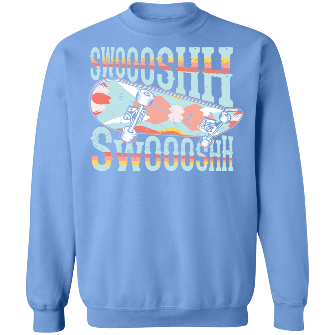 Swoosh Swoosh Skateboarding Skateboarder Crewneck Sweatshirt