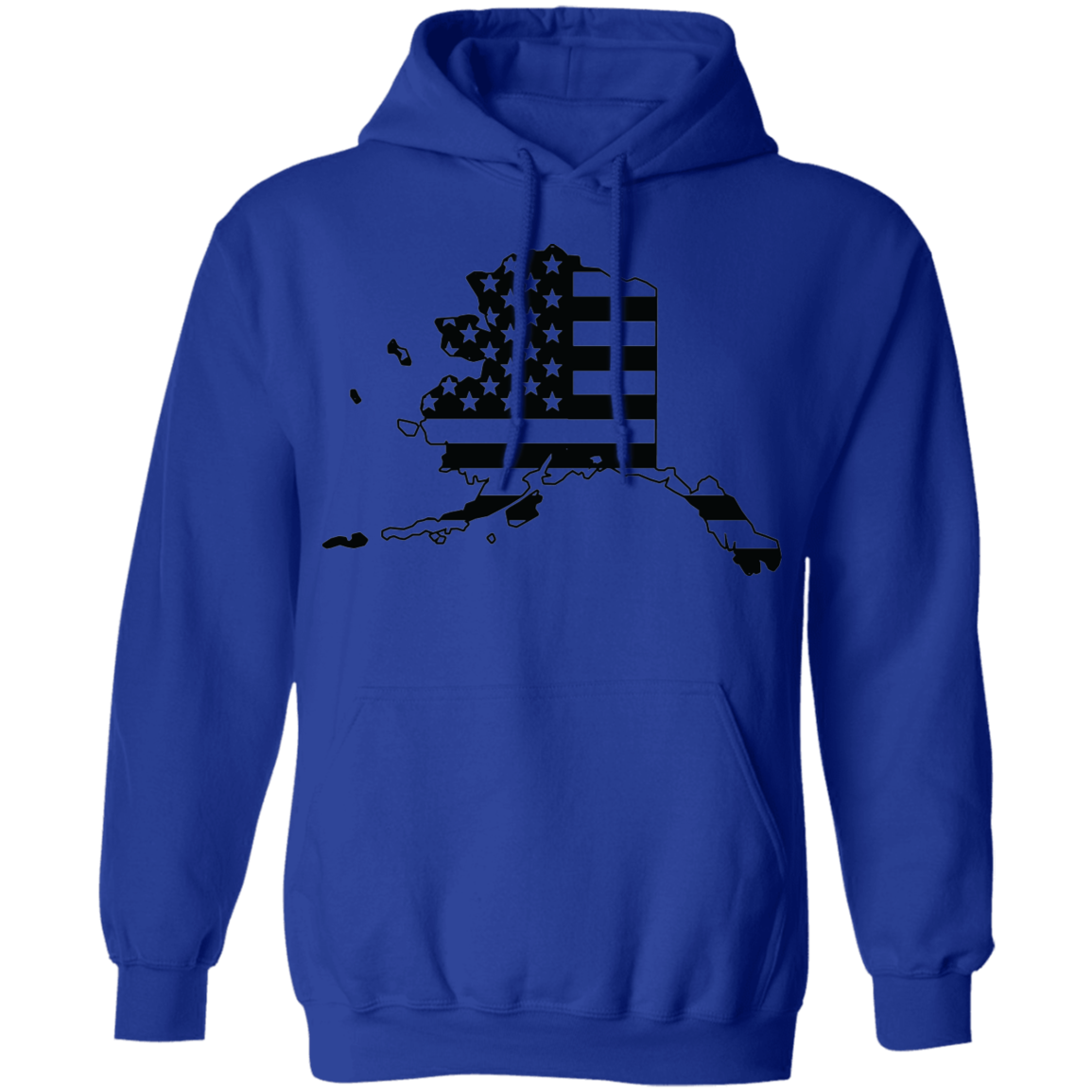 Alaska AK State American Flag Pride Pullover Hoodie