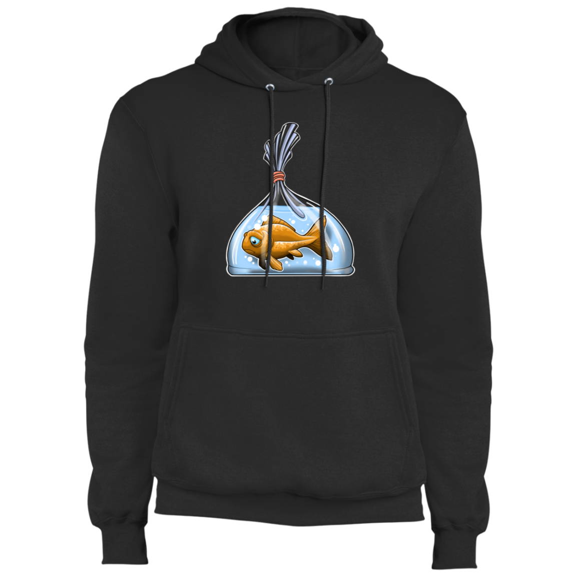Sad Goldfish in a Bag Pullover Hoodie