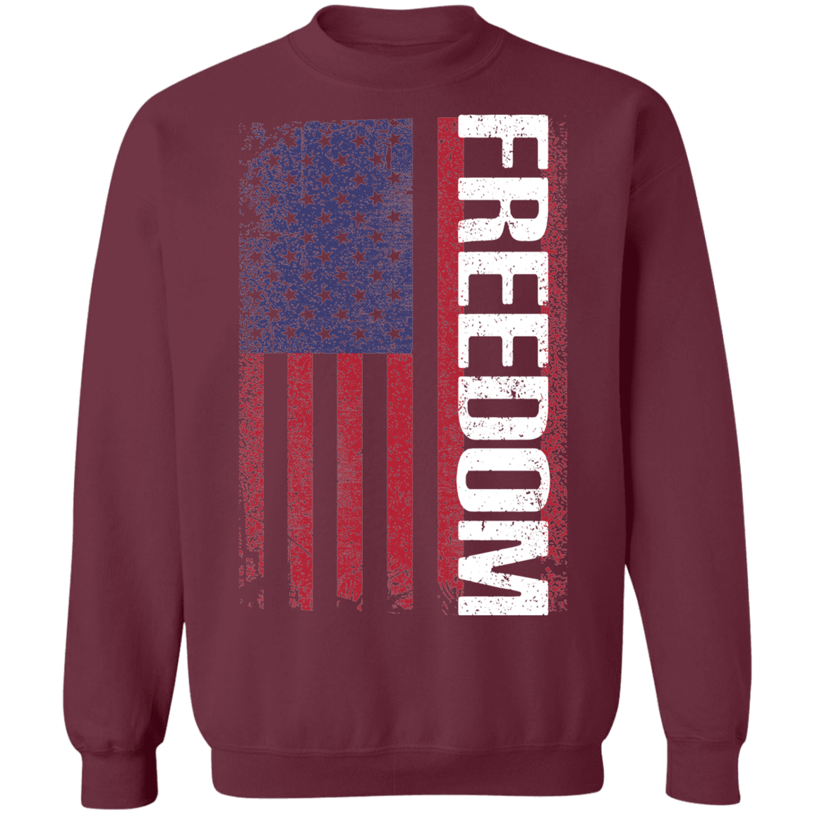 Freedom American Flag USA Crewneck Sweatshirt